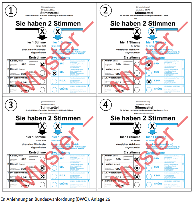 Which ballot would be valid in a Bundestag election?