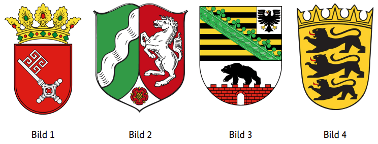 Which coat of arms belongs to the state of North Rhine-Westphalia?